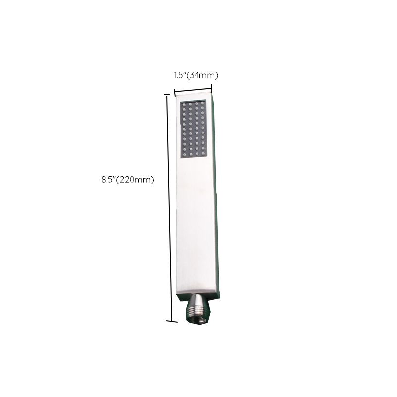 Simple Rectangle Shower Head 304 Stainless Steel Handheld Shower Head Clearhalo 'Bathroom Remodel & Bathroom Fixtures' 'Home Improvement' 'home_improvement' 'home_improvement_shower_heads' 'Shower Heads' 'shower_heads' 'Showers & Bathtubs Plumbing' 'Showers & Bathtubs' 1200x1200_b81426c4-877b-47f0-b754-ac30669fa3f0