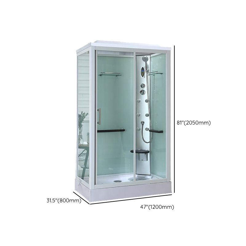 White Framed Rectangle Shower Stall Clear Tempered Glass Shower Stall Clearhalo 'Bathroom Remodel & Bathroom Fixtures' 'Home Improvement' 'home_improvement' 'home_improvement_shower_stalls_enclosures' 'Shower Stalls & Enclosures' 'shower_stalls_enclosures' 'Showers & Bathtubs' 1200x1200_b8301125-0bd7-41ff-99fd-ea9dd3641de5