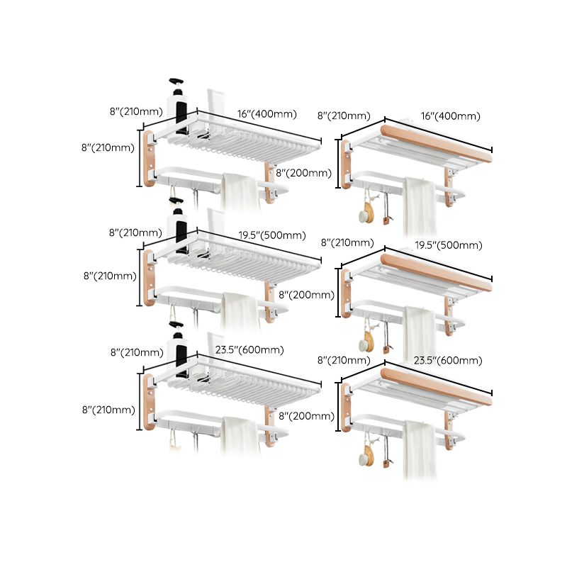 White 7-piece Bathroom Accessory Set Wood and Metal Bathroom Set Clearhalo 'Bathroom Hardware Sets' 'Bathroom Hardware' 'Bathroom Remodel & Bathroom Fixtures' 'bathroom_hardware_sets' 'Home Improvement' 'home_improvement' 'home_improvement_bathroom_hardware_sets' 1200x1200_b845ece4-32f0-47eb-a2b3-894f71eff810