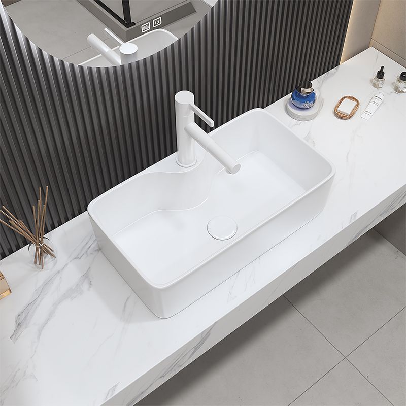 Fade Resistant Bath Sink White Rectangular Ceramic Faucet Vessel Bathroom Sink Clearhalo 'Bathroom Remodel & Bathroom Fixtures' 'Bathroom Sinks & Faucet Components' 'Bathroom Sinks' 'bathroom_sink' 'Home Improvement' 'home_improvement' 'home_improvement_bathroom_sink' 1200x1200_b84ce8e2-f3b6-454b-98ae-d16ccd6685ab