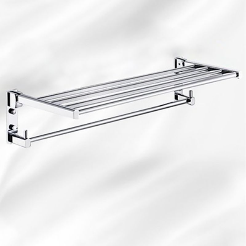 Polished Chrome Modern Bathroom Accessory Set Silver Towel Bar/Bath Shelf Clearhalo 'Bathroom Hardware Sets' 'Bathroom Hardware' 'Bathroom Remodel & Bathroom Fixtures' 'bathroom_hardware_sets' 'Home Improvement' 'home_improvement' 'home_improvement_bathroom_hardware_sets' 1200x1200_b8778d5e-3aa4-493a-b10c-b56da87404b1