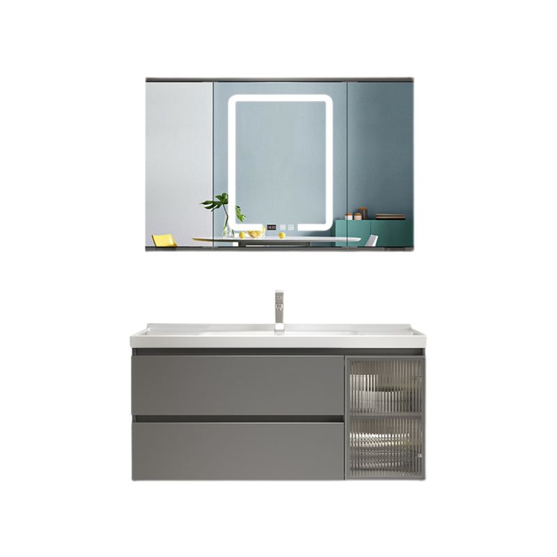 Glam Bathroom Vanity Set Wall Mount Bathroom Sink Vanity with Mirror Clearhalo 'Bathroom Remodel & Bathroom Fixtures' 'Bathroom Vanities' 'bathroom_vanities' 'Home Improvement' 'home_improvement' 'home_improvement_bathroom_vanities' 1200x1200_b8806c1e-0f79-4ec1-a652-06e92f06a354