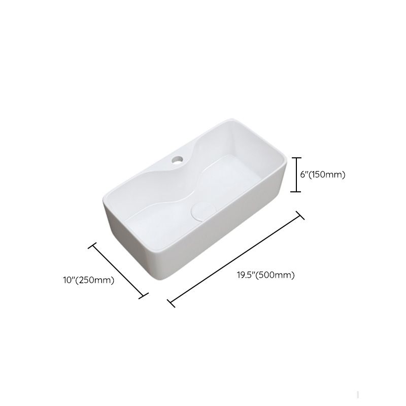Fade Resistant Bath Sink White Rectangular Ceramic Faucet Vessel Bathroom Sink Clearhalo 'Bathroom Remodel & Bathroom Fixtures' 'Bathroom Sinks & Faucet Components' 'Bathroom Sinks' 'bathroom_sink' 'Home Improvement' 'home_improvement' 'home_improvement_bathroom_sink' 1200x1200_b889bda9-3b3f-40ca-8f95-1b223fca3167