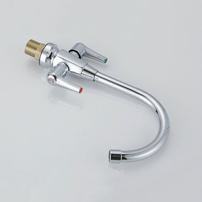 Modern Kitchen Faucet Brass High Arch with Handles and Supply Lines Bridge Faucet Clearhalo 'Home Improvement' 'home_improvement' 'home_improvement_kitchen_faucets' 'Kitchen Faucets' 'Kitchen Remodel & Kitchen Fixtures' 'Kitchen Sinks & Faucet Components' 'kitchen_faucets' 1200x1200_b89bbdcc-5f96-4091-b158-9fd00b502cd9