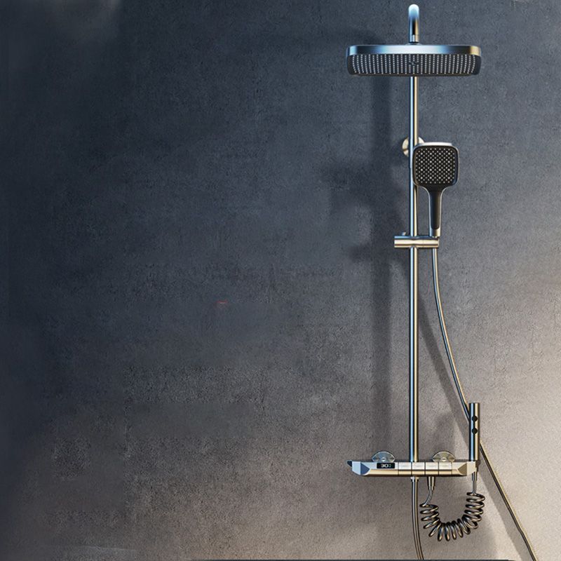 Modern Shower Set Solid Color Valve Included Shower Head Combo Clearhalo 'Bathroom Remodel & Bathroom Fixtures' 'Home Improvement' 'home_improvement' 'home_improvement_shower_faucets' 'Shower Faucets & Systems' 'shower_faucets' 'Showers & Bathtubs Plumbing' 'Showers & Bathtubs' 1200x1200_b8a9a003-6335-49b3-94e3-4ce5233e8e90