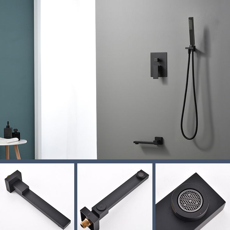 Modern Shower Faucet Brass Square Adjustable Shower Head Wall Mounted Shower Set Clearhalo 'Bathroom Remodel & Bathroom Fixtures' 'Home Improvement' 'home_improvement' 'home_improvement_shower_faucets' 'Shower Faucets & Systems' 'shower_faucets' 'Showers & Bathtubs Plumbing' 'Showers & Bathtubs' 1200x1200_b8aa7e2a-c71c-4946-9774-199db1070c87