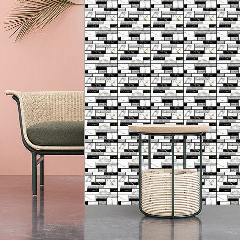 Tile-Peel & Stick Rectangle Waterproof Plastic Peel & Stick Subway Tile for Shower 2-Pack Clearhalo 'Flooring 'Home Improvement' 'home_improvement' 'home_improvement_peel_stick_blacksplash' 'Peel & Stick Backsplash Tile' 'peel_stick_blacksplash' 'Walls & Ceilings' Walls and Ceiling' 1200x1200_b8c22999-5b6e-4ea3-a8c2-89113423c647