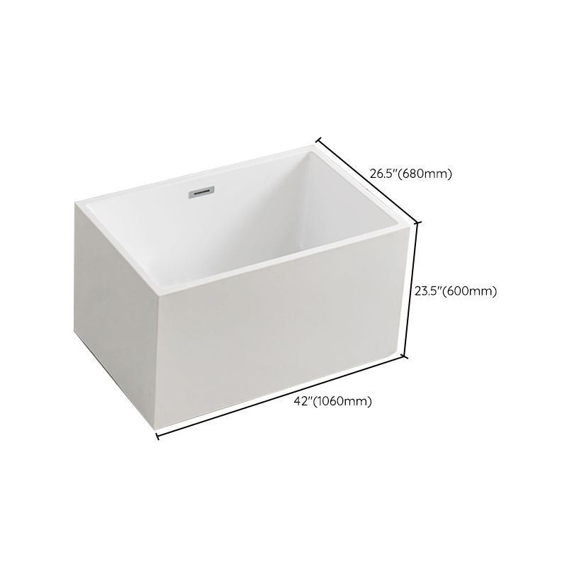 Rectangular Soaking Bathtub Antique Finish Back to Wall Bath Tub ...
