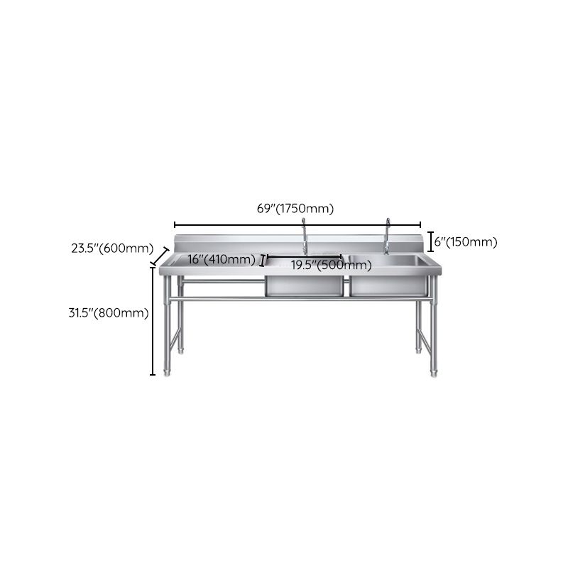 Contemporary Stainless Steel Sink with Strainer Drop-In Kitchen Sink Clearhalo 'Home Improvement' 'home_improvement' 'home_improvement_kitchen_sinks' 'Kitchen Remodel & Kitchen Fixtures' 'Kitchen Sinks & Faucet Components' 'Kitchen Sinks' 'kitchen_sinks' 1200x1200_b8cba13d-450a-41de-b687-f49d61366300