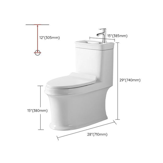 Modern Porcelain Toilet Floor Mount Siphon Jet One-Piece Toilet Flush Toilet Clearhalo 'Bathroom Remodel & Bathroom Fixtures' 'Home Improvement' 'home_improvement' 'home_improvement_toilets' 'Toilets & Bidets' 'Toilets' 1200x1200_b8e06885-05eb-4c31-b78c-4a2916d57a97