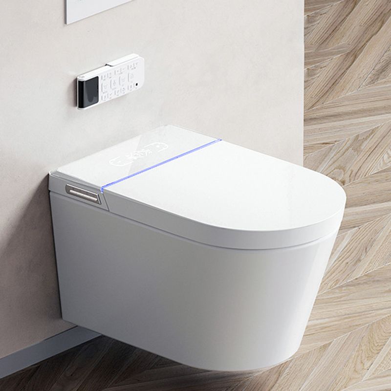 Modern Smart Enabled Wall Mounted Bidet Elongated All-In-One Smart Toilet Clearhalo 'Bathroom Remodel & Bathroom Fixtures' 'Bidets' 'Home Improvement' 'home_improvement' 'home_improvement_bidets' 'Toilets & Bidets' 1200x1200_b8eb8876-3e9e-44ed-a332-89c4c1e006db