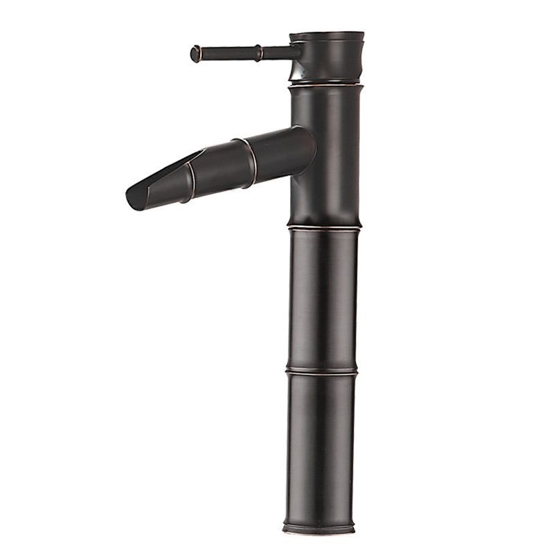 Farmhouse Vessel Sink Faucet Copper 1-Handle Low Arc Vessel Faucet for Bathroom Clearhalo 'Bathroom Remodel & Bathroom Fixtures' 'Bathroom Sink Faucets' 'Bathroom Sinks & Faucet Components' 'bathroom_sink_faucets' 'Home Improvement' 'home_improvement' 'home_improvement_bathroom_sink_faucets' 1200x1200_b9010323-f66d-4ed5-83af-328ff91530e7