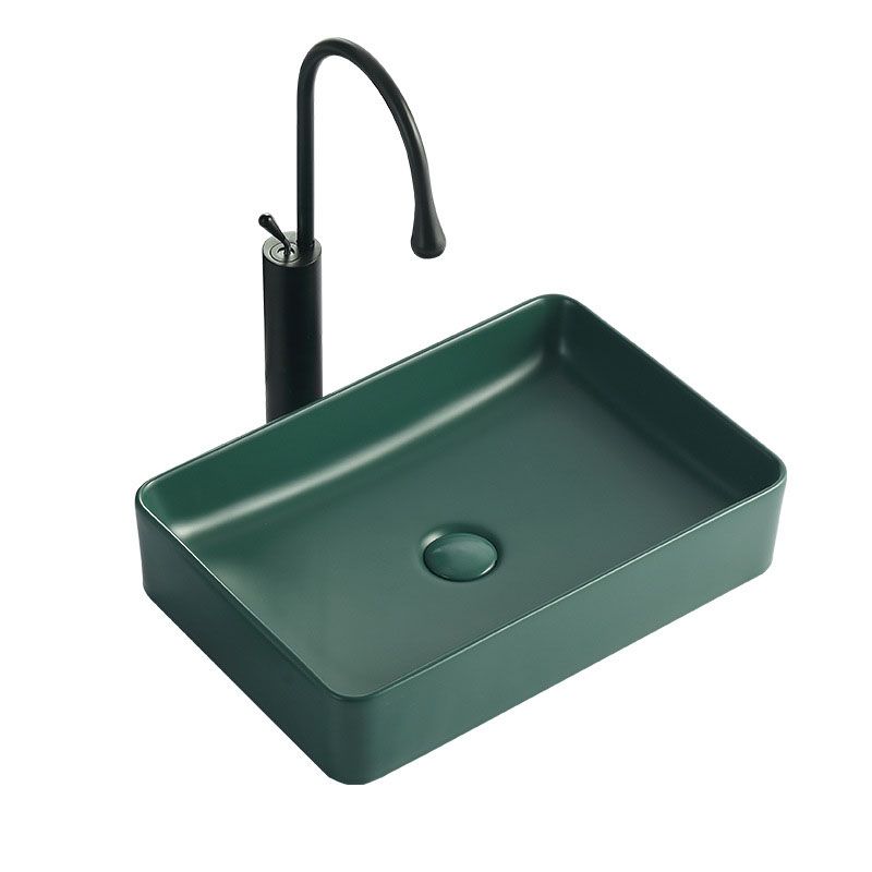 Modern Bathroom Sink Rectangular Vessel Lavatory Sink in Green Clearhalo 'Bathroom Remodel & Bathroom Fixtures' 'Bathroom Sinks & Faucet Components' 'Bathroom Sinks' 'bathroom_sink' 'Home Improvement' 'home_improvement' 'home_improvement_bathroom_sink' 1200x1200_b91d99cb-a0c6-4309-b489-3d6eb29adab4