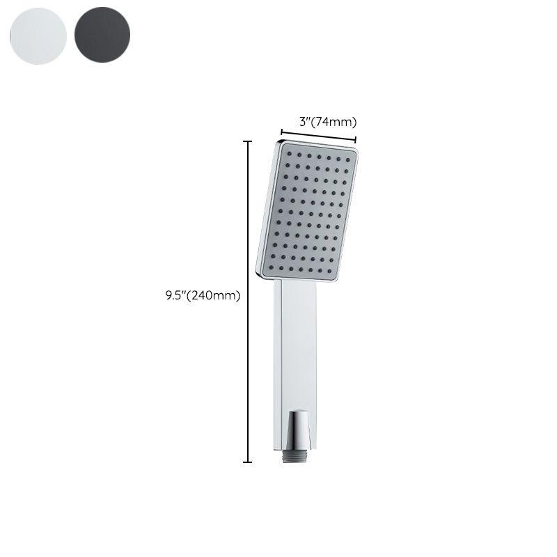 Contemporary Handheld Supercharged Shower Head Square Turbo Spray Head Clearhalo 'Bathroom Remodel & Bathroom Fixtures' 'Home Improvement' 'home_improvement' 'home_improvement_shower_heads' 'Shower Heads' 'shower_heads' 'Showers & Bathtubs Plumbing' 'Showers & Bathtubs' 1200x1200_b921cf9f-c04c-485d-9cef-0a67e9285b44