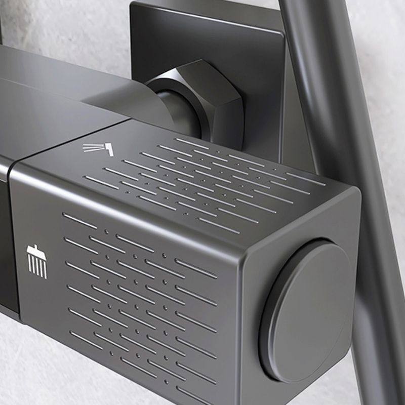 Contemporary Style Brass Shower Faucet with Hand Shower Wall Mounted Shower Combo Clearhalo 'Bathroom Remodel & Bathroom Fixtures' 'Home Improvement' 'home_improvement' 'home_improvement_shower_faucets' 'Shower Faucets & Systems' 'shower_faucets' 'Showers & Bathtubs Plumbing' 'Showers & Bathtubs' 1200x1200_b930faf0-8eef-4a15-a5aa-c7e910233359