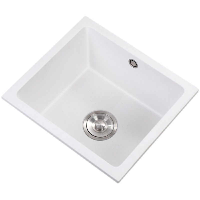 Modern Style Kitchen Sink Quartz Single Bowl Kitchen Sink with Square Shape Clearhalo 'Home Improvement' 'home_improvement' 'home_improvement_kitchen_sinks' 'Kitchen Remodel & Kitchen Fixtures' 'Kitchen Sinks & Faucet Components' 'Kitchen Sinks' 'kitchen_sinks' 1200x1200_b97ca57c-d97e-46cf-9891-0224b3fb346d