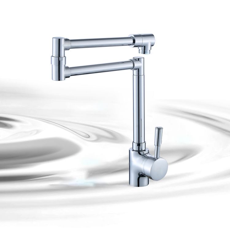Modern Faucet 1-Handle 1-Hole Brass Single Level Low Profile Pot Filler Kitchen Faucet Clearhalo 'Home Improvement' 'home_improvement' 'home_improvement_kitchen_faucets' 'Kitchen Faucets' 'Kitchen Remodel & Kitchen Fixtures' 'Kitchen Sinks & Faucet Components' 'kitchen_faucets' 1200x1200_b992276e-2946-4f3a-81d7-2df2eb541b22