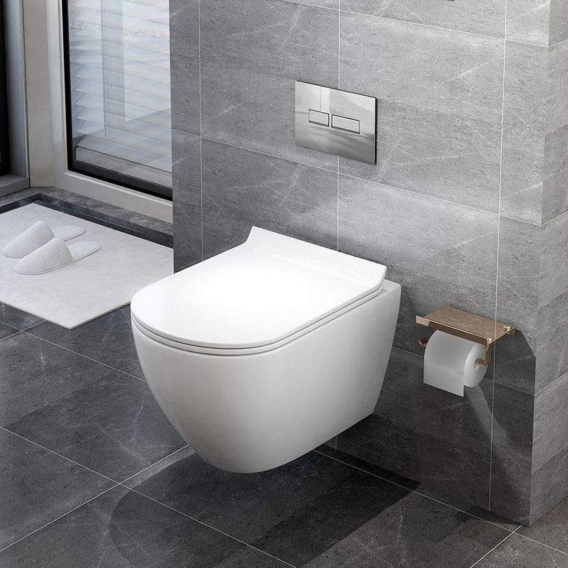 Scandinavian Wall Hung Toilet Set Elongated Bowl Shape Smart Bidet Clearhalo 'Bathroom Remodel & Bathroom Fixtures' 'Bidets' 'Home Improvement' 'home_improvement' 'home_improvement_bidets' 'Toilets & Bidets' 1200x1200_b99e637b-5649-4b29-beff-8c548dc77937