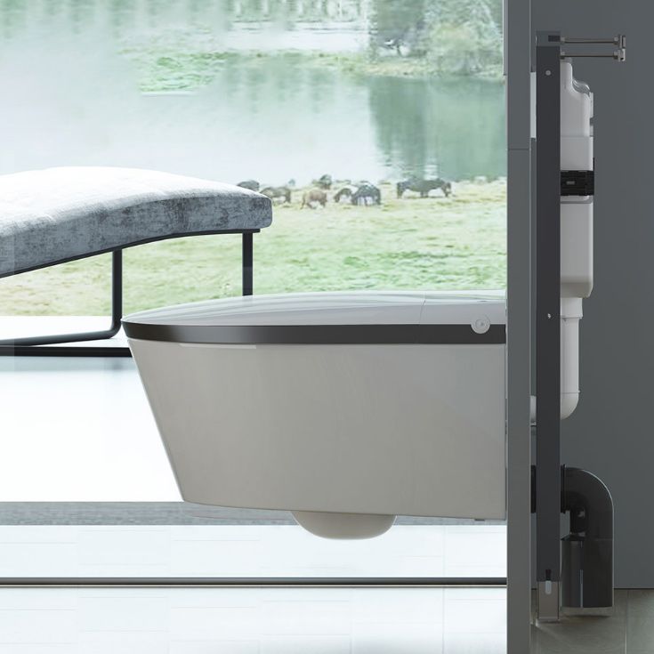 Warm Air Dryer Wall Hung Toilet Set Heated Seat Vitreous China Bidets Clearhalo 'Bathroom Remodel & Bathroom Fixtures' 'Bidets' 'Home Improvement' 'home_improvement' 'home_improvement_bidets' 'Toilets & Bidets' 1200x1200_b9a6d48d-9f44-4265-81e6-a9ce5af068cd