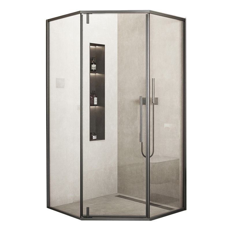 Neo-Angle Framed Shower Enclosure Easy Clean Glass Shower Enclosure Clearhalo 'Bathroom Remodel & Bathroom Fixtures' 'Home Improvement' 'home_improvement' 'home_improvement_shower_stalls_enclosures' 'Shower Stalls & Enclosures' 'shower_stalls_enclosures' 'Showers & Bathtubs' 1200x1200_b9b6978b-b382-49b9-b564-7cffcf8c0fad