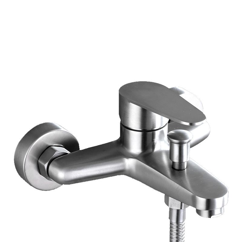 Contemporary Tub Filler Trim 304 Stainless Steel Wall Mount Tub Faucet Clearhalo 'Bathroom Remodel & Bathroom Fixtures' 'Bathtub Faucets' 'bathtub_faucets' 'Home Improvement' 'home_improvement' 'home_improvement_bathtub_faucets' 1200x1200_b9ef13be-7bd0-4373-9eb6-7e05b899b8e0