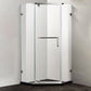 Semi-Frameless Shower Enclosure Neo-angle Tempered Glass Shower Enclosure Clearhalo 'Bathroom Remodel & Bathroom Fixtures' 'Home Improvement' 'home_improvement' 'home_improvement_shower_stalls_enclosures' 'Shower Stalls & Enclosures' 'shower_stalls_enclosures' 'Showers & Bathtubs' 1200x1200_b9ef1abf-1593-4aeb-88fb-c3611bac789c