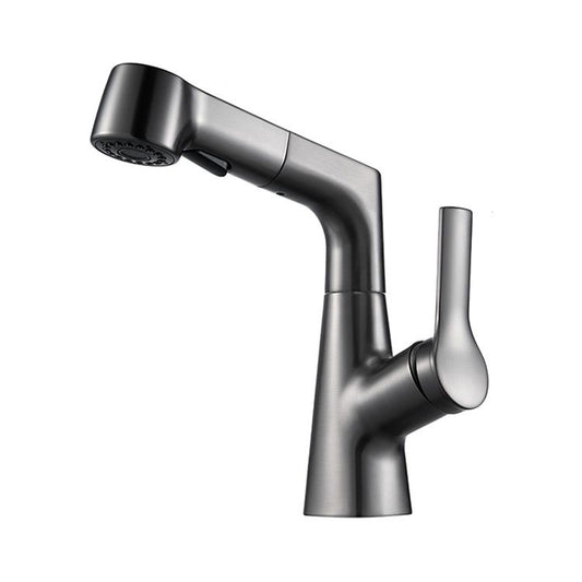 Modern Solid Color Faucet Metal Centerset Lavatory Faucet for Bathroom Clearhalo 'Bathroom Remodel & Bathroom Fixtures' 'Bathroom Sink Faucets' 'Bathroom Sinks & Faucet Components' 'bathroom_sink_faucets' 'Home Improvement' 'home_improvement' 'home_improvement_bathroom_sink_faucets' 1200x1200_ba1b65d2-6be1-4a77-97ee-56888db6e833