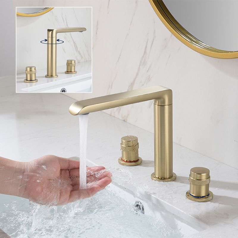 Modern Deck Mounted Copper Roman Tub Faucet Low Arc Roman Tub Faucet Set Clearhalo 'Bathroom Remodel & Bathroom Fixtures' 'Bathtub Faucets' 'bathtub_faucets' 'Home Improvement' 'home_improvement' 'home_improvement_bathtub_faucets' 1200x1200_ba1ddaff-aa2c-49e2-b0dd-dd17beeed331