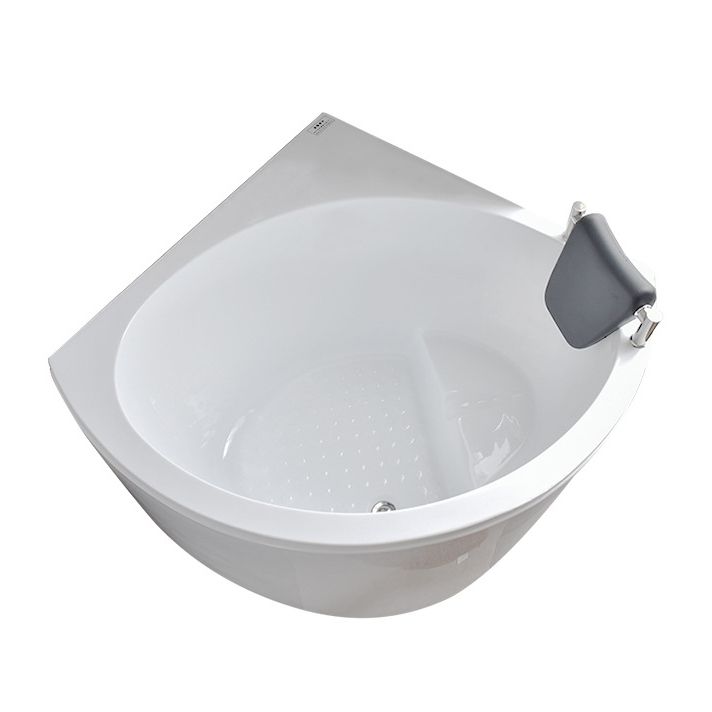 Corner Acrylic-Fiberglass Bathtub Modern White Soaking Bath Tub Clearhalo 'Bathroom Remodel & Bathroom Fixtures' 'Bathtubs' 'Home Improvement' 'home_improvement' 'home_improvement_bathtubs' 'Showers & Bathtubs' 1200x1200_ba2208eb-2219-4692-93bf-e90979e607b9