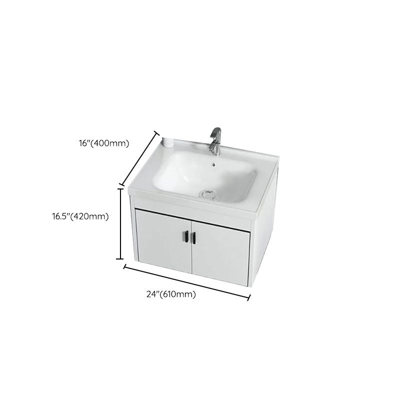 Wall-mounted Bathroom Vanity Modern Single-Sink Space Saver Vanity Clearhalo 'Bathroom Remodel & Bathroom Fixtures' 'Bathroom Vanities' 'bathroom_vanities' 'Home Improvement' 'home_improvement' 'home_improvement_bathroom_vanities' 1200x1200_ba2614e1-a762-497a-a820-3c6a015ce304