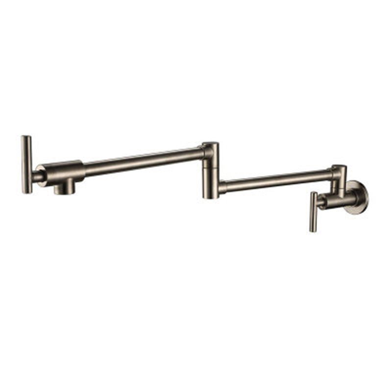 Modern Single Handle Faucet Wall-mounted Pot Filler Low Profile Filler Clearhalo 'Home Improvement' 'home_improvement' 'home_improvement_kitchen_faucets' 'Kitchen Faucets' 'Kitchen Remodel & Kitchen Fixtures' 'Kitchen Sinks & Faucet Components' 'kitchen_faucets' 1200x1200_ba2c6310-d48d-48e0-a192-41eac8c03f10