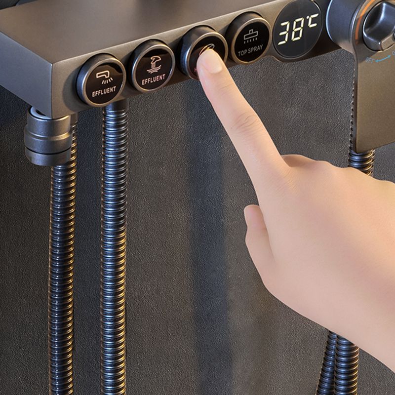 Modern Shower System Rectangle Handle Lever Wall Mounted Copper Shower System Clearhalo 'Bathroom Remodel & Bathroom Fixtures' 'Home Improvement' 'home_improvement' 'home_improvement_shower_faucets' 'Shower Faucets & Systems' 'shower_faucets' 'Showers & Bathtubs Plumbing' 'Showers & Bathtubs' 1200x1200_ba3ea234-c9e8-404e-9e51-bbdb4e59f088