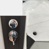 Shower Stall Semi-Frameless Double Sliding Rounded Shower Enclosure Clearhalo 'Bathroom Remodel & Bathroom Fixtures' 'Home Improvement' 'home_improvement' 'home_improvement_shower_stalls_enclosures' 'Shower Stalls & Enclosures' 'shower_stalls_enclosures' 'Showers & Bathtubs' 1200x1200_ba4864b3-3848-4f1b-884f-48cd7acbdd78