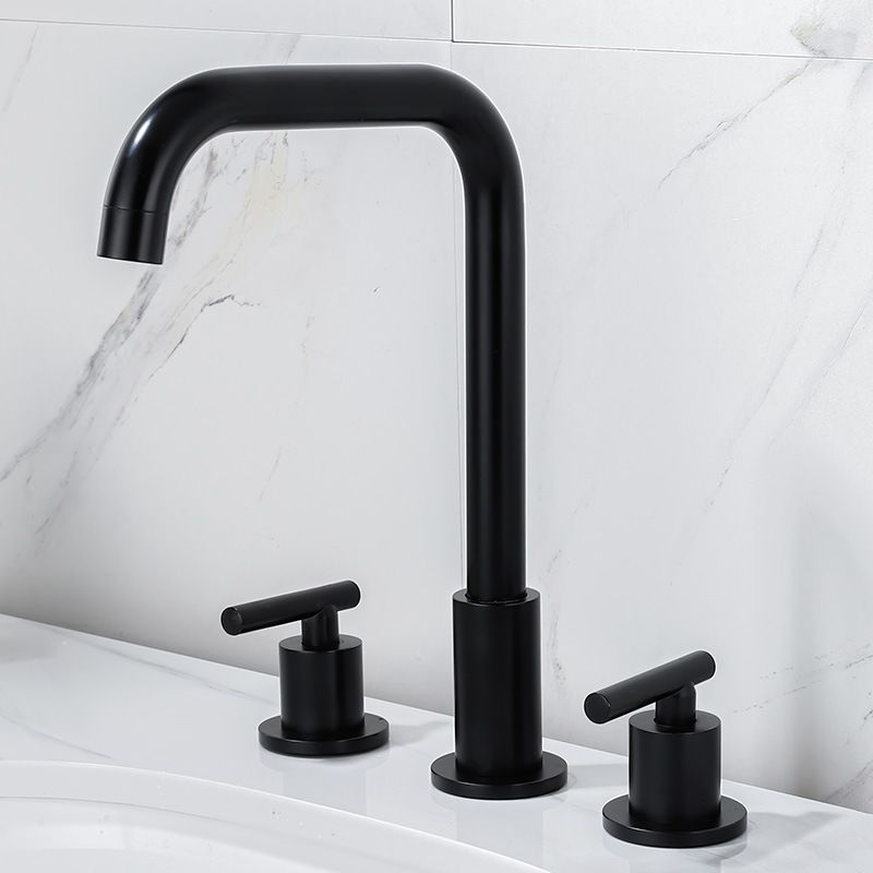Contemporary Widespread Sink Faucet Plain High Arc Wide Spread Bathroom Faucet Clearhalo 'Bathroom Remodel & Bathroom Fixtures' 'Bathroom Sink Faucets' 'Bathroom Sinks & Faucet Components' 'bathroom_sink_faucets' 'Home Improvement' 'home_improvement' 'home_improvement_bathroom_sink_faucets' 1200x1200_ba4e7e39-b604-4f87-985d-ff65f24e8372