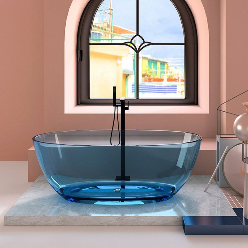 Soaking Stand Alone Bathtub Antique Finish Oval Modern Bath Tub (Faucet not included) Clearhalo 'Bathroom Remodel & Bathroom Fixtures' 'Bathtubs' 'Home Improvement' 'home_improvement' 'home_improvement_bathtubs' 'Showers & Bathtubs' 1200x1200_ba52f349-f56a-4421-949b-e16b6c0d3eb7