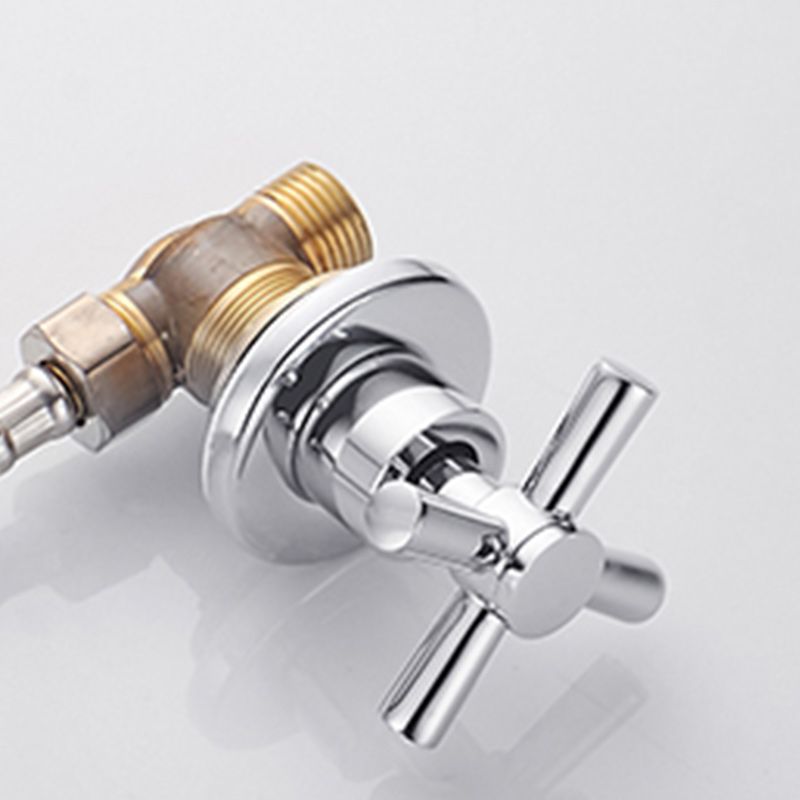 Modern Cross Handle Faucet Solid Color Wall Mounted Bathroom Faucet Clearhalo 'Bathroom Remodel & Bathroom Fixtures' 'Bathroom Sink Faucets' 'Bathroom Sinks & Faucet Components' 'bathroom_sink_faucets' 'Home Improvement' 'home_improvement' 'home_improvement_bathroom_sink_faucets' 1200x1200_ba6cbf22-3d95-451d-b46e-1cd552c996b3