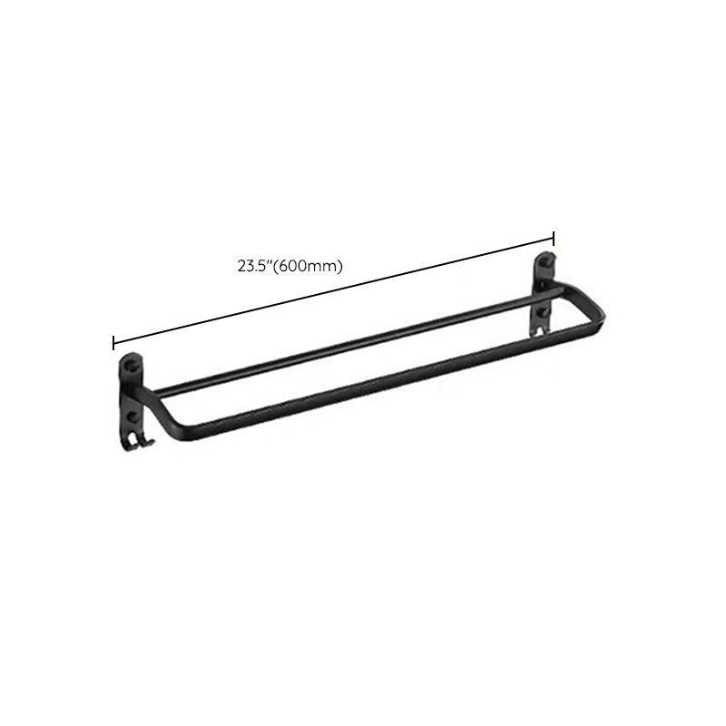 Modern Bathroom Accessory Set Towel Bar Black Soap Dish Bath Hardware Set Clearhalo 'Bathroom Hardware Sets' 'Bathroom Hardware' 'Bathroom Remodel & Bathroom Fixtures' 'bathroom_hardware_sets' 'Home Improvement' 'home_improvement' 'home_improvement_bathroom_hardware_sets' 1200x1200_ba738f30-0512-4aeb-a99b-10a718e53add