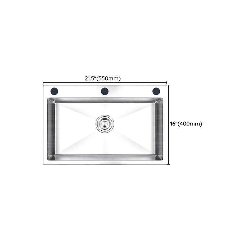Stainless Steel Kitchen Sink Rectangular Shape Kitchen Sink with Drain Assembly Clearhalo 'Home Improvement' 'home_improvement' 'home_improvement_kitchen_sinks' 'Kitchen Remodel & Kitchen Fixtures' 'Kitchen Sinks & Faucet Components' 'Kitchen Sinks' 'kitchen_sinks' 1200x1200_ba79524e-07ec-42b6-a94a-9b2ad712a845