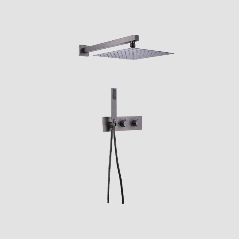 Shower System Square Rain Massage Handheld Shower Wall Mounted Shower Head Clearhalo 'Bathroom Remodel & Bathroom Fixtures' 'Home Improvement' 'home_improvement' 'home_improvement_shower_faucets' 'Shower Faucets & Systems' 'shower_faucets' 'Showers & Bathtubs Plumbing' 'Showers & Bathtubs' 1200x1200_ba7f7b45-1bce-4918-9cef-bc76c42d9958