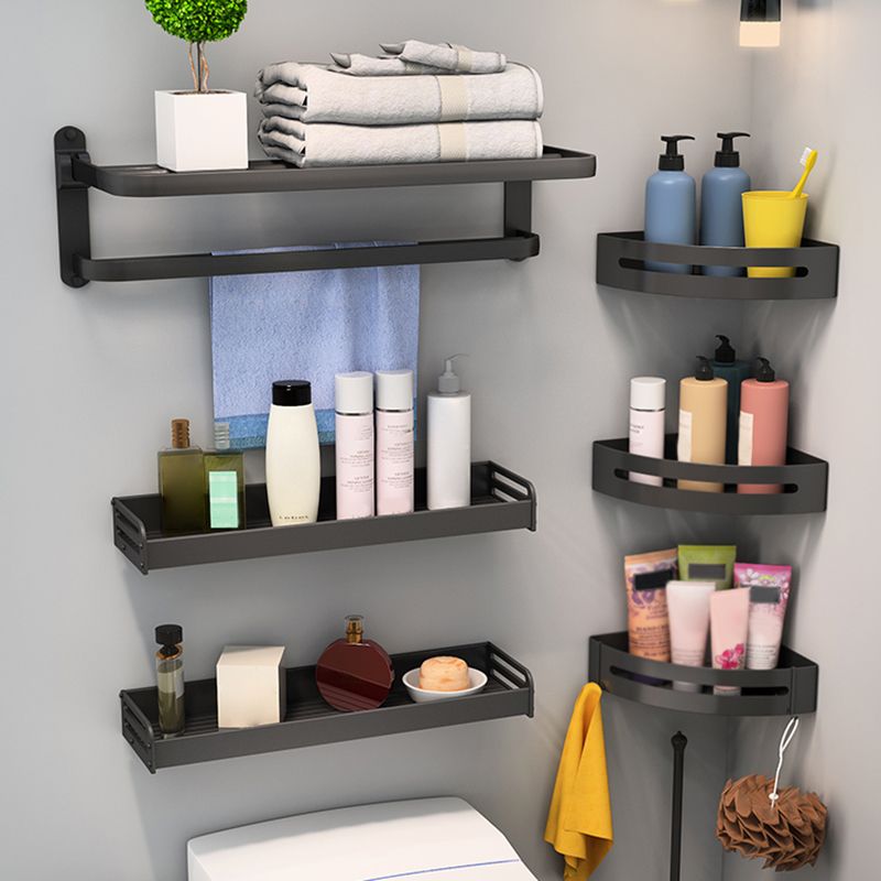 Modern Bathroom Hardware Set Matte Black Metal Bathroom Accessory Kit Anti-rust Clearhalo 'Bathroom Hardware Sets' 'Bathroom Hardware' 'Bathroom Remodel & Bathroom Fixtures' 'bathroom_hardware_sets' 'Home Improvement' 'home_improvement' 'home_improvement_bathroom_hardware_sets' 1200x1200_ba8a6b70-d925-4d87-9abd-ebc928094895