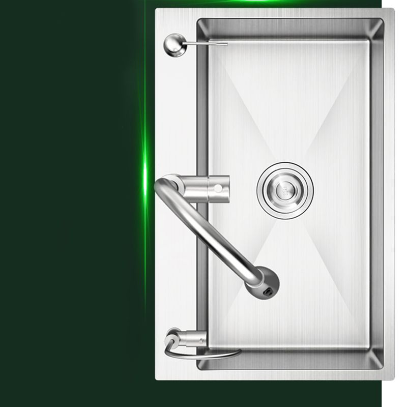 Contemporary Kitchen Sink Stainless Steel Kitchen Sink with Drain Strainer Kit Clearhalo 'Home Improvement' 'home_improvement' 'home_improvement_kitchen_sinks' 'Kitchen Remodel & Kitchen Fixtures' 'Kitchen Sinks & Faucet Components' 'Kitchen Sinks' 'kitchen_sinks' 1200x1200_ba9279c8-313c-416b-b116-07535e98b3c5