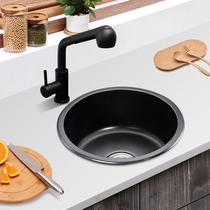 Contemporary Style Kitchen Sink Round Stainless Steel 1 Holes Kitchen Sink Clearhalo 'Home Improvement' 'home_improvement' 'home_improvement_kitchen_sinks' 'Kitchen Remodel & Kitchen Fixtures' 'Kitchen Sinks & Faucet Components' 'Kitchen Sinks' 'kitchen_sinks' 1200x1200_baa101a2-8226-45fc-a126-e286c3012e31