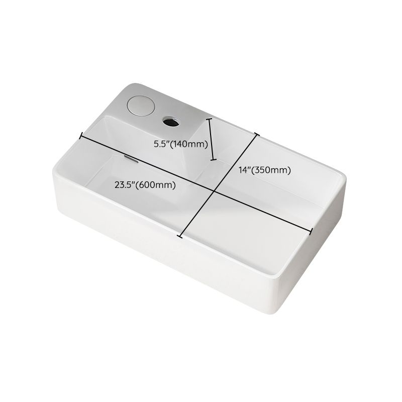 Modern Vessel Bathroom Sink Rectangular Porcelain with Overflow and Faucet Basin Sink Clearhalo 'Bathroom Remodel & Bathroom Fixtures' 'Bathroom Sinks & Faucet Components' 'Bathroom Sinks' 'bathroom_sink' 'Home Improvement' 'home_improvement' 'home_improvement_bathroom_sink' 1200x1200_baa8320f-241b-429a-b8d5-6691aa636d97