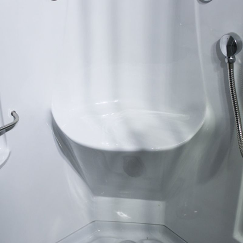 Round Framed Tub & Shower Kit Corner Double Sliding Tub & Shower Kit Clearhalo 'Bathroom Remodel & Bathroom Fixtures' 'Home Improvement' 'home_improvement' 'home_improvement_shower_stalls_enclosures' 'Shower Stalls & Enclosures' 'shower_stalls_enclosures' 'Showers & Bathtubs' 1200x1200_baa9a70c-492e-496e-bcc4-0c952dd87f40