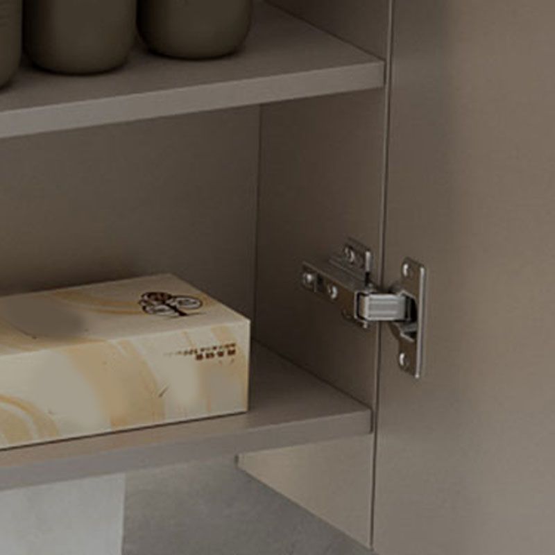 Modern Bathroom Sink Vanity Stainless Steel Wall-Mounted with Soft Close Door Clearhalo 'Bathroom Remodel & Bathroom Fixtures' 'Bathroom Vanities' 'bathroom_vanities' 'Home Improvement' 'home_improvement' 'home_improvement_bathroom_vanities' 1200x1200_bac9fd26-0c4c-4f05-9ba5-dd775750eb9e