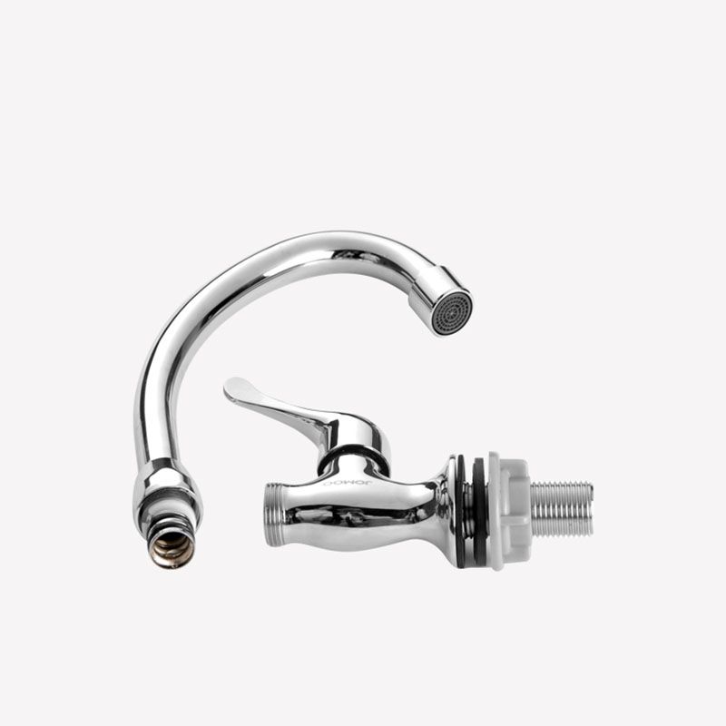 Modern Style Bar Faucet Brass Lever Handle Gooseneck Bar Faucet Clearhalo 'Home Improvement' 'home_improvement' 'home_improvement_kitchen_faucets' 'Kitchen Faucets' 'Kitchen Remodel & Kitchen Fixtures' 'Kitchen Sinks & Faucet Components' 'kitchen_faucets' 1200x1200_bacc6579-5150-4f53-a035-31f419db3fe2