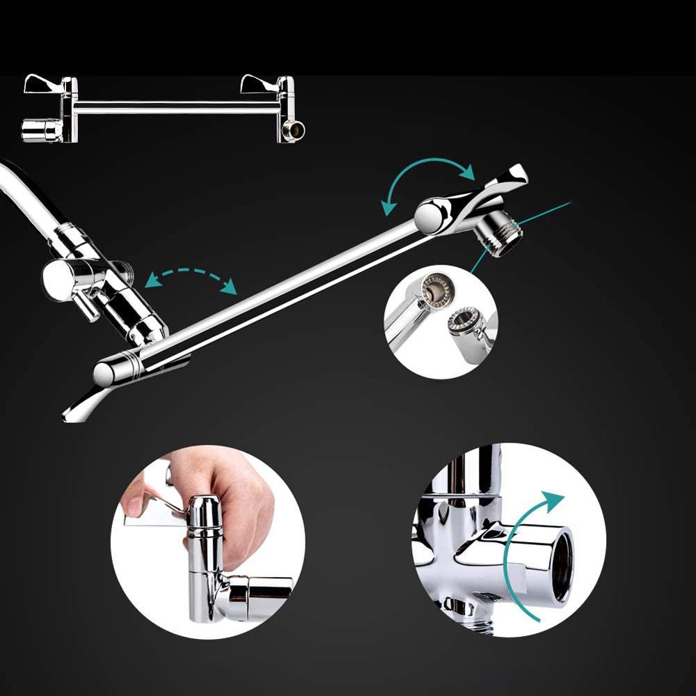 Modern Dual Shower Head Square High Arch Shower Head in Silver Clearhalo 'Bathroom Remodel & Bathroom Fixtures' 'Home Improvement' 'home_improvement' 'home_improvement_shower_heads' 'Shower Heads' 'shower_heads' 'Showers & Bathtubs Plumbing' 'Showers & Bathtubs' 1200x1200_bade7f7a-77bb-4939-8ebb-195af9d5b89c