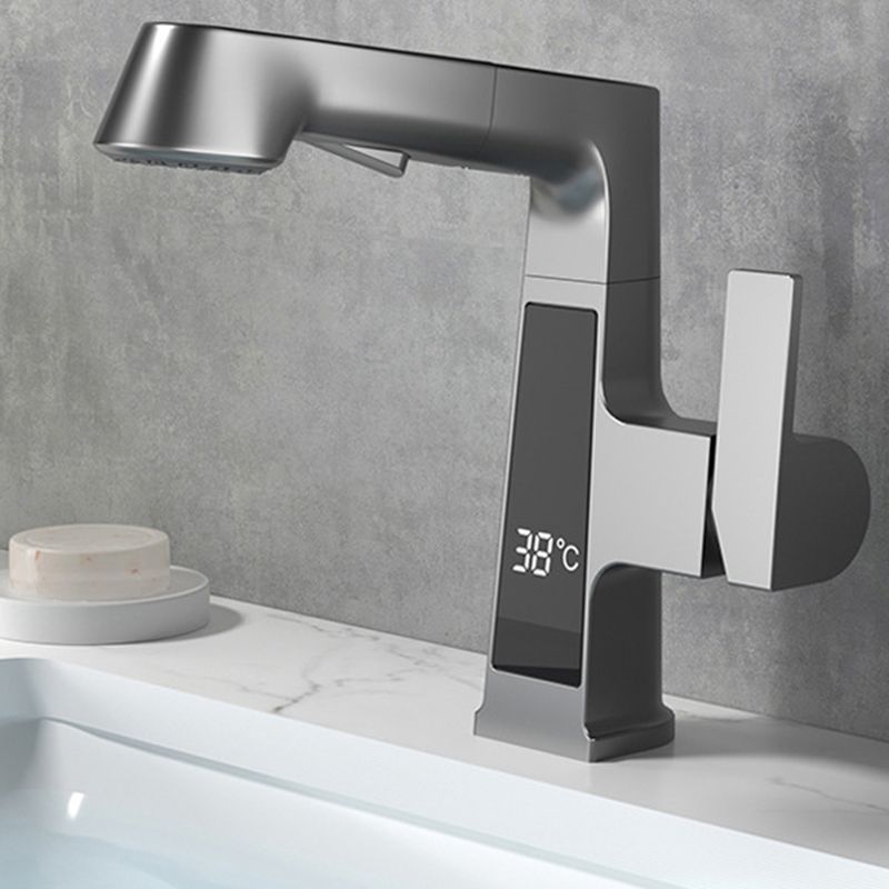 Modern Faucets Black and Silver 1-Handle 1-Hole Copper with Pull Out Sprayer Faucets Clearhalo 'Home Improvement' 'home_improvement' 'home_improvement_kitchen_faucets' 'Kitchen Faucets' 'Kitchen Remodel & Kitchen Fixtures' 'Kitchen Sinks & Faucet Components' 'kitchen_faucets' 1200x1200_badfdc4b-8559-4775-9a6f-5f00eadbb01d