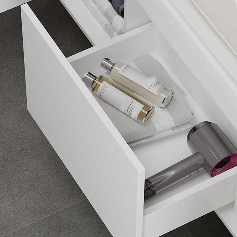 White Modern Wall Mounted Standard Open Console with Sink Set Clearhalo 'Bathroom Remodel & Bathroom Fixtures' 'Bathroom Vanities' 'bathroom_vanities' 'Home Improvement' 'home_improvement' 'home_improvement_bathroom_vanities' 1200x1200_bae16e89-268d-4121-805d-5036349b398b