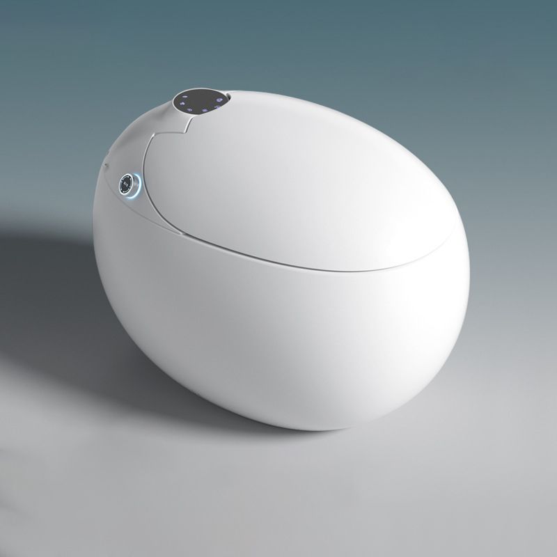 Contemporary Heated Seat White Round Ceramic Floor Mount Bidet Clearhalo 'Bathroom Remodel & Bathroom Fixtures' 'Bidets' 'Home Improvement' 'home_improvement' 'home_improvement_bidets' 'Toilets & Bidets' 1200x1200_baec7600-0a20-426f-9c32-95a73b8bcaec